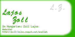 lajos zoll business card